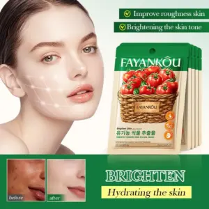 10pcs fayankou peach hydrating and rejuvenating mask moisturizing brightening hydrating anti aging collagen wrapping mask