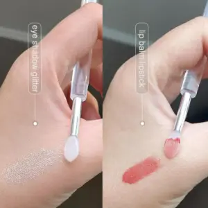 1pc portable reusable silicone lip brush with dust cover soft multifunction lip balm applicator lipstick lipgloss makeup brush